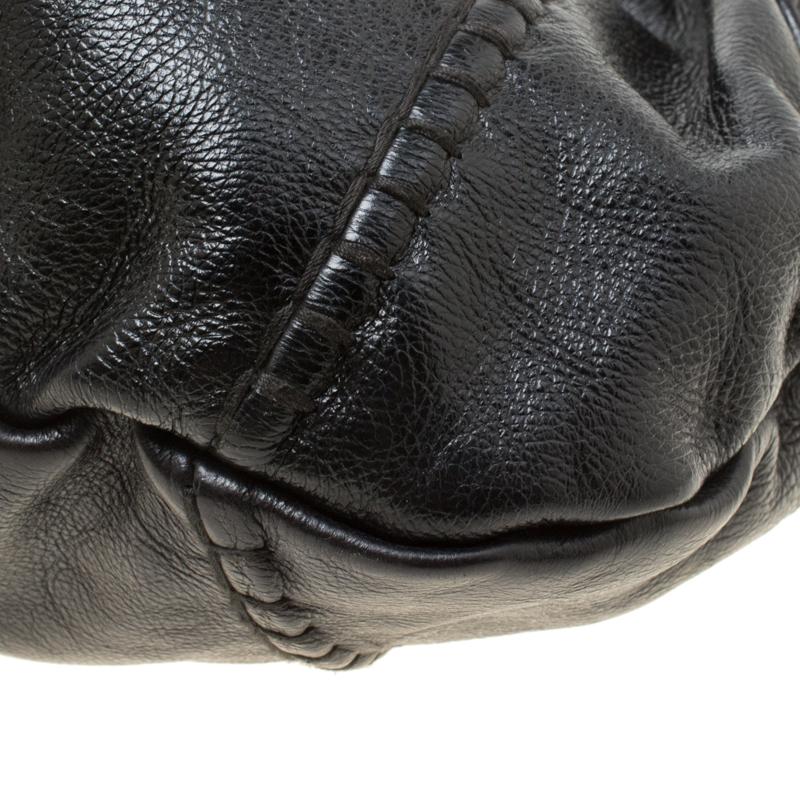 Saint Laurent Black Leather Vincennes Mombasa Hobo 5
