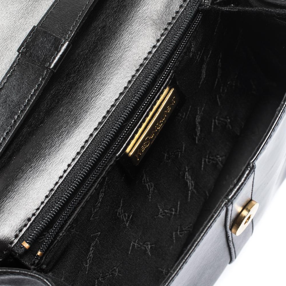 Saint Laurent Black Leather Vintage Flap Shoulder Bag 5