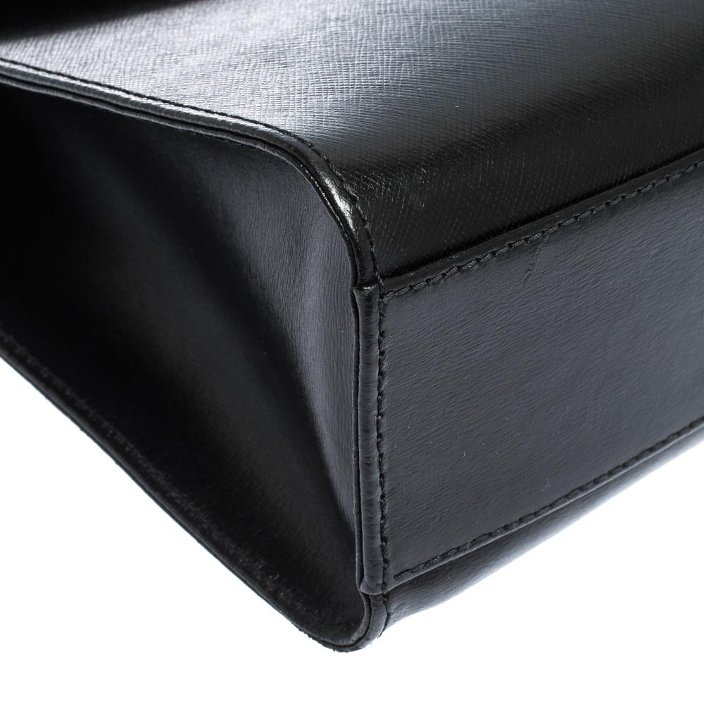 Saint Laurent Black Leather Vintage Flap Shoulder Bag 1