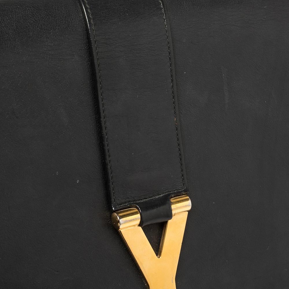 Saint Laurent Black Leather Y-Ligne Flap Crossbody Bag 7