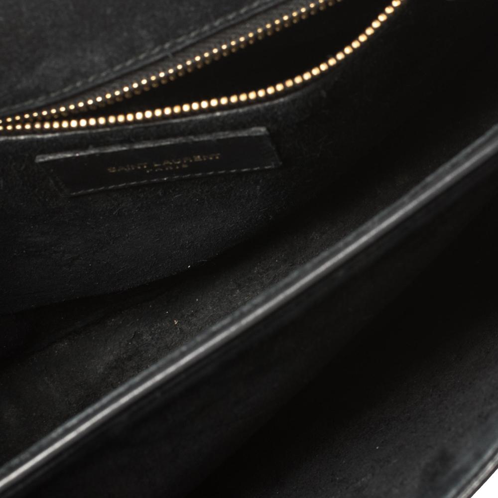 Saint Laurent Black Leather Y-Ligne Flap Crossbody Bag 4