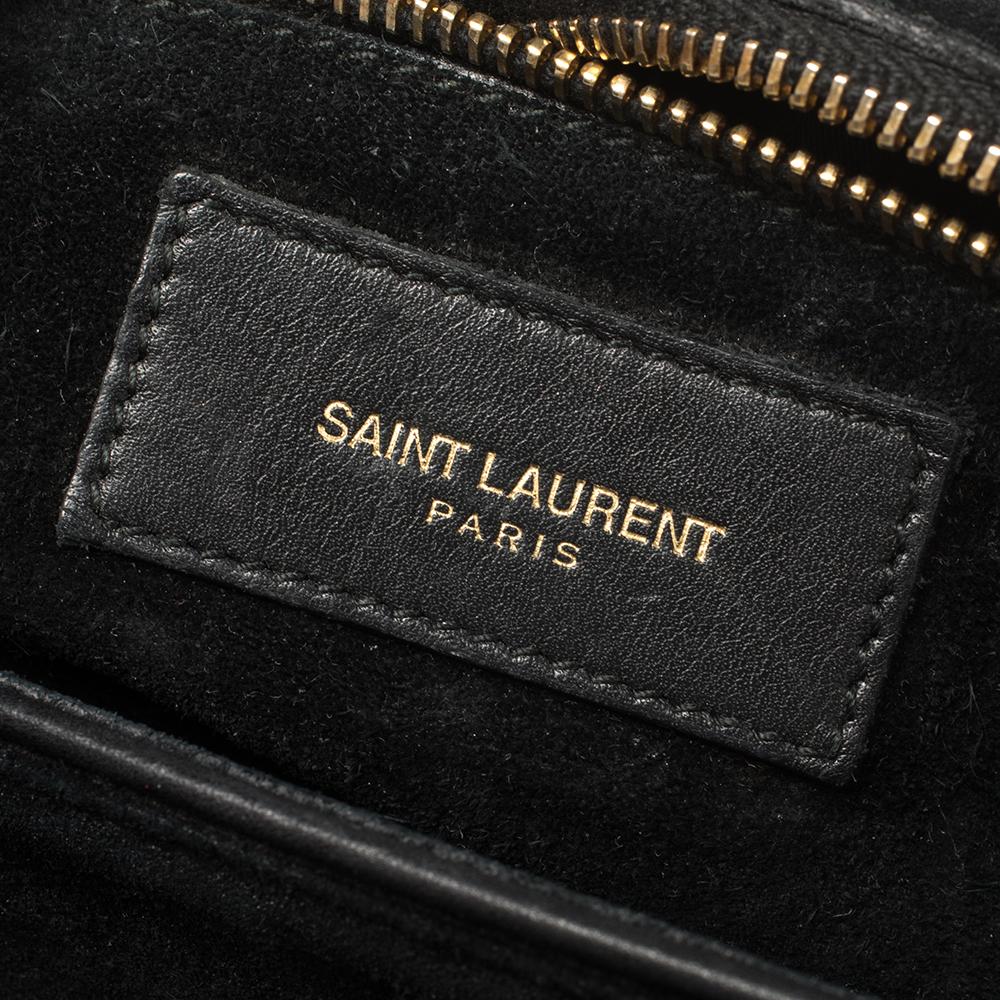 Saint Laurent Black Leather Y-Ligne Flap Crossbody Bag 5