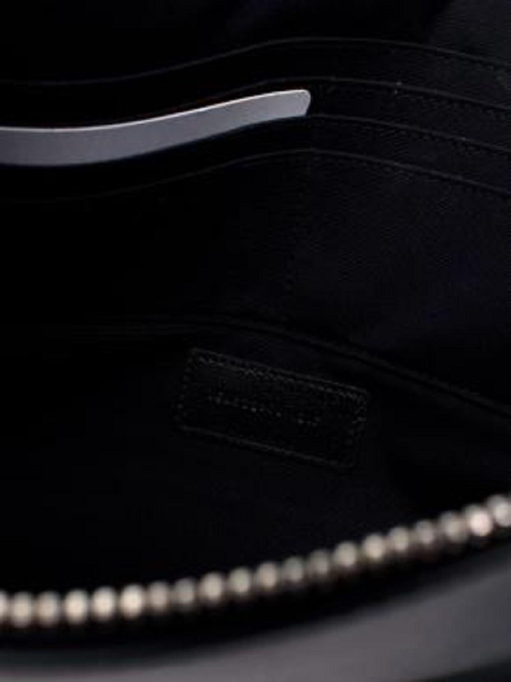Saint Laurent Black Leather Zip Pouch For Sale 6