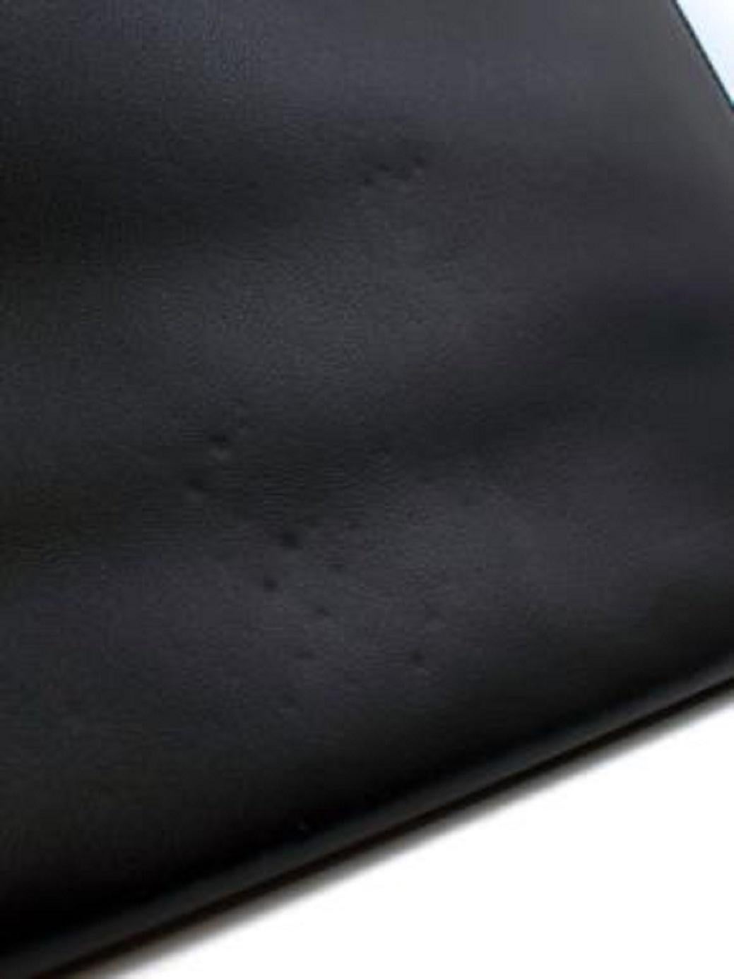 Saint Laurent Black Leather Zip Pouch For Sale 4