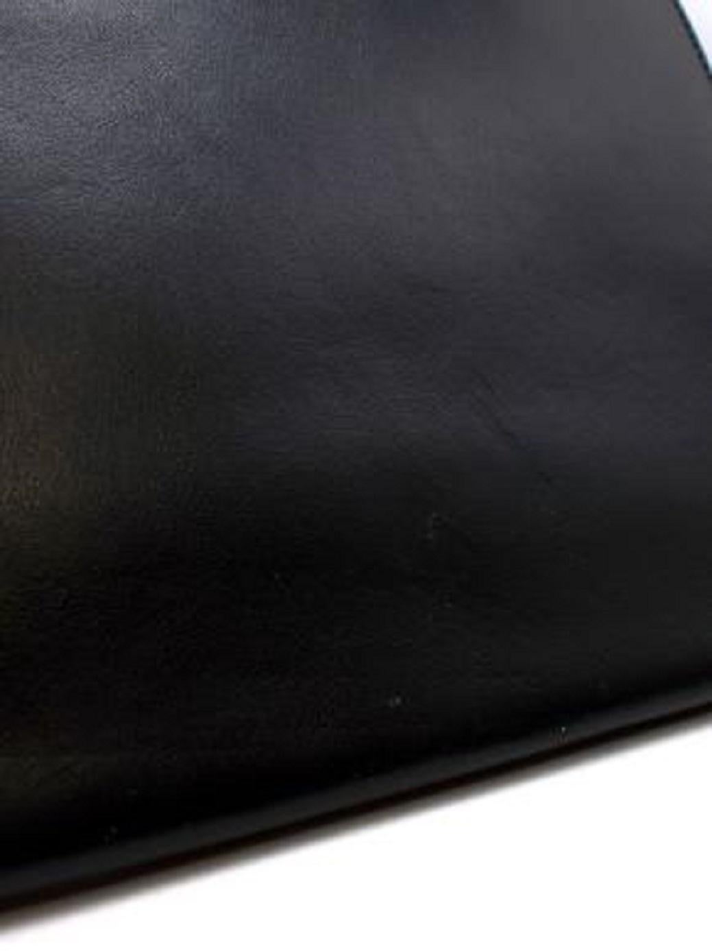 Saint Laurent Black Leather Zip Pouch For Sale 5