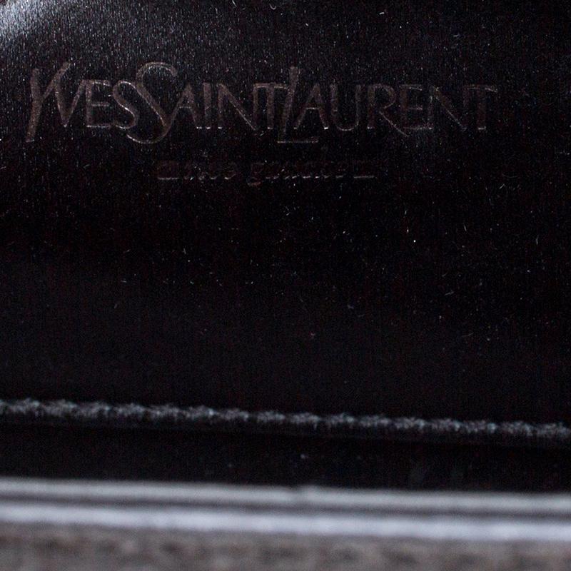 Saint Laurent Black Lizard Embossed Leather Le Sixieme Shoulder Bag 1