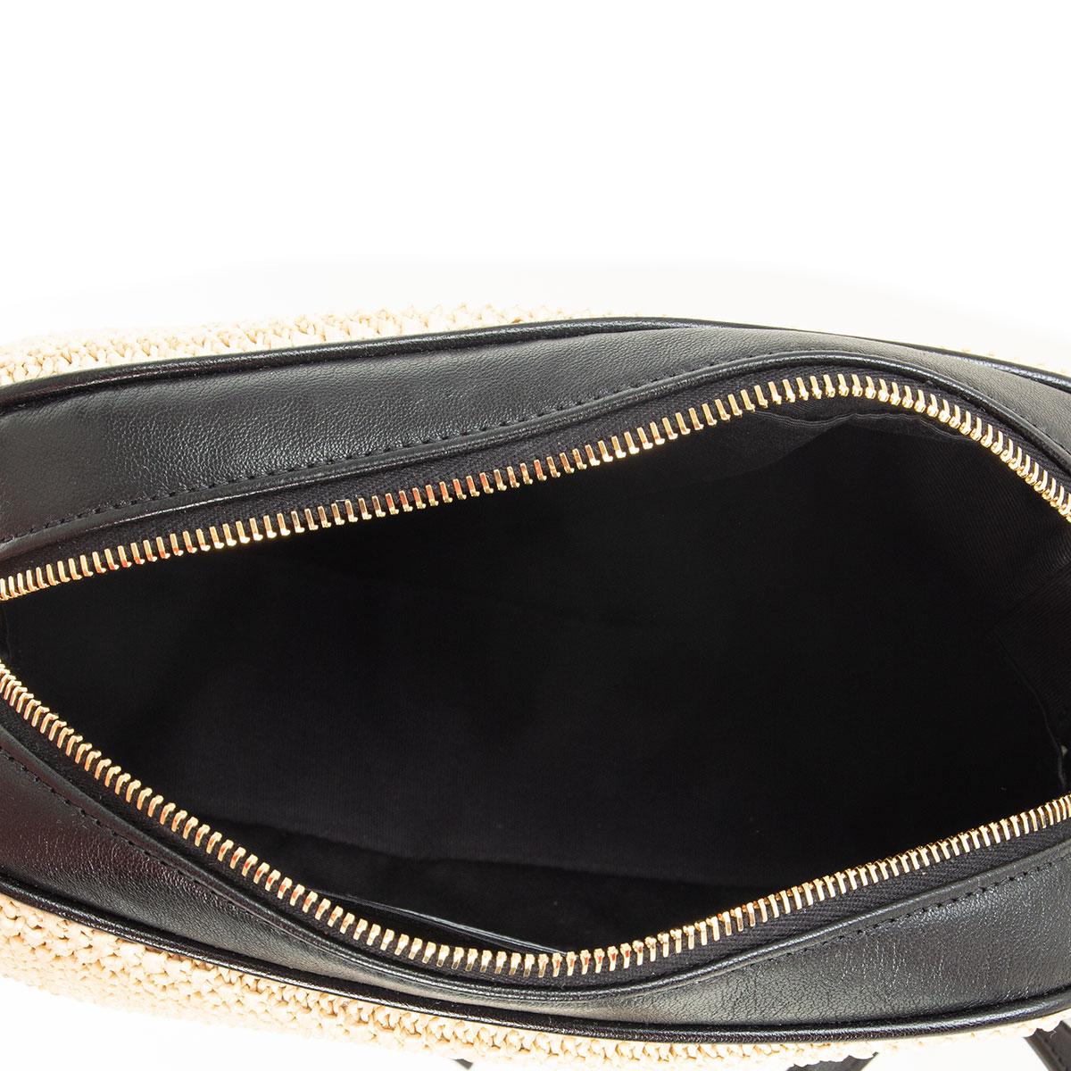 Lou mini bag in raffia and vintage leather sale
