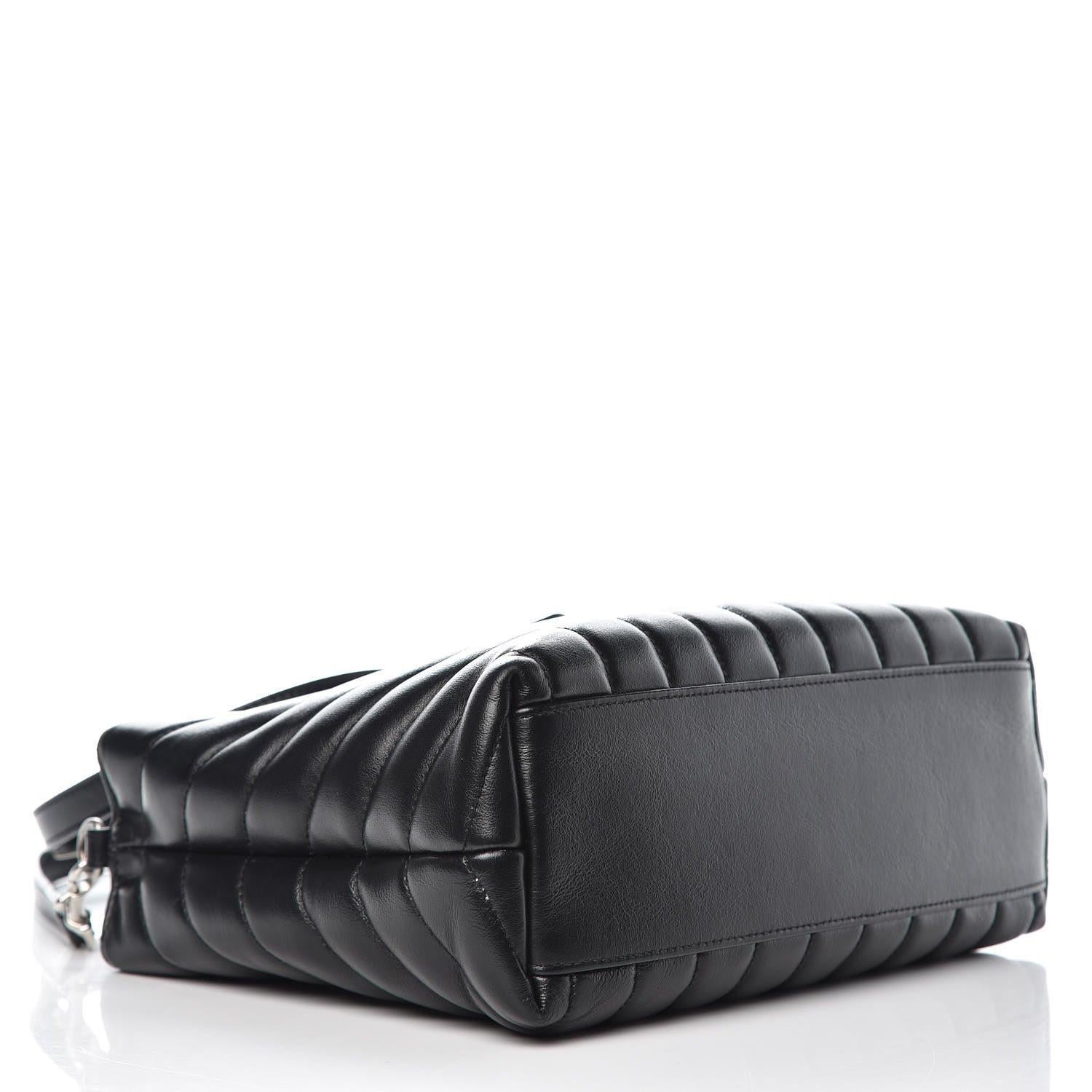 Saint Laurent Bolso Tote Loulou Cabas Negro Pequeño Shopper en venta 1