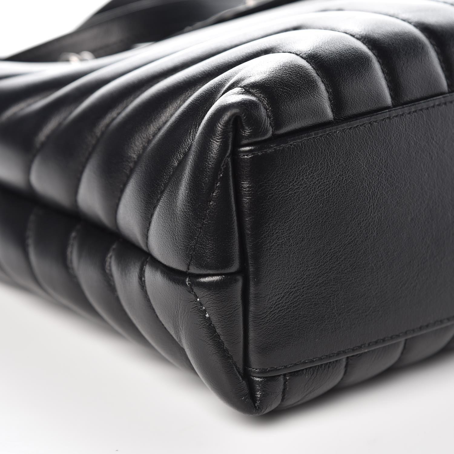 Saint Laurent Bolso Tote Loulou Cabas Negro Pequeño Shopper en venta 2