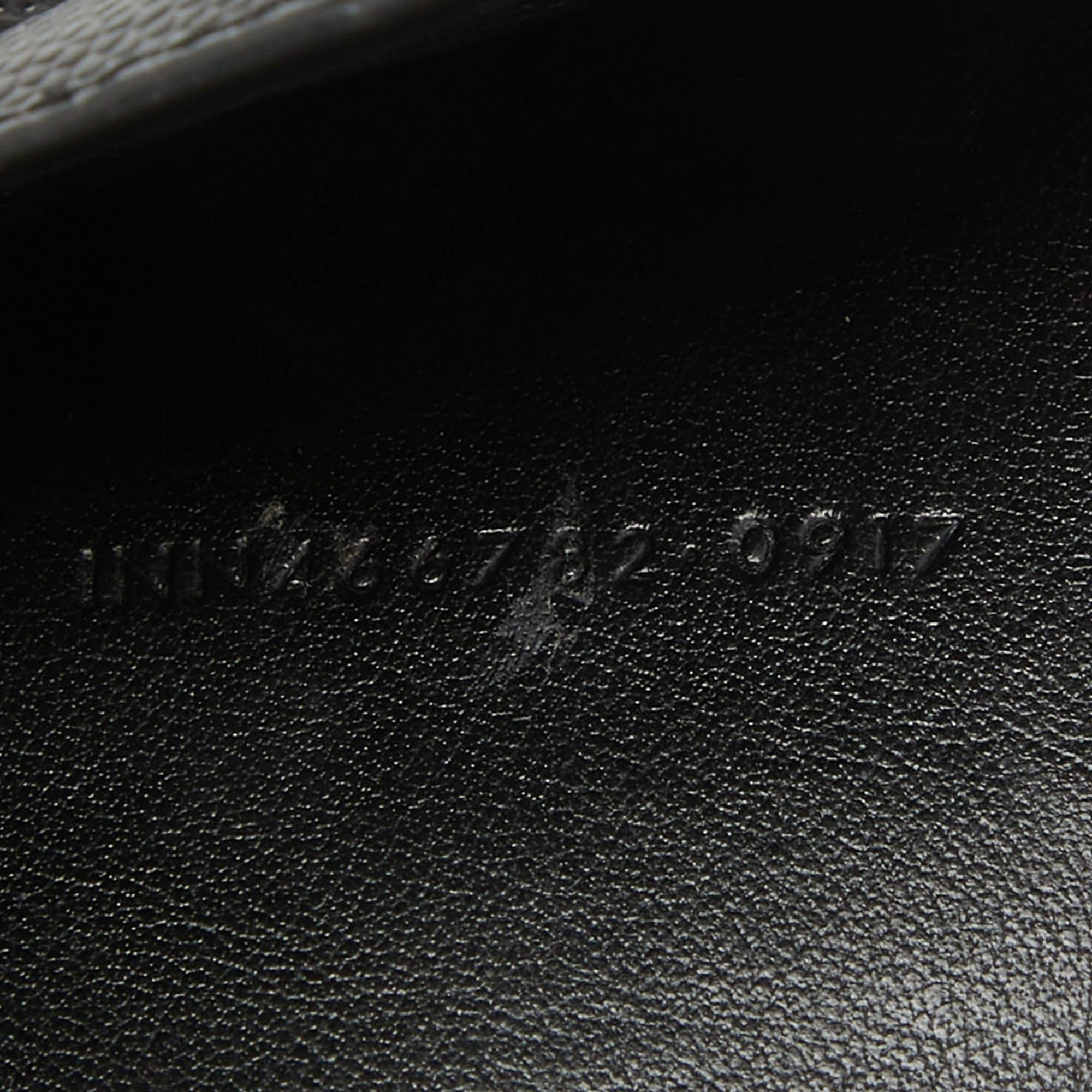 Saint Laurent Black Matelasse Leather Cassandre Trifold Wallet For Sale 5