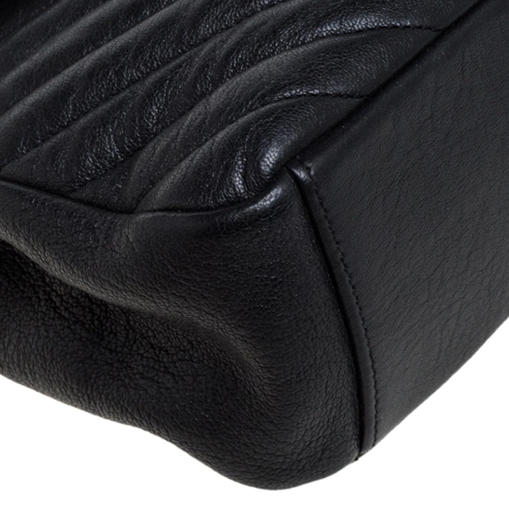 Saint Laurent Black Matelasse Leather Large College Top Handle Bag 6