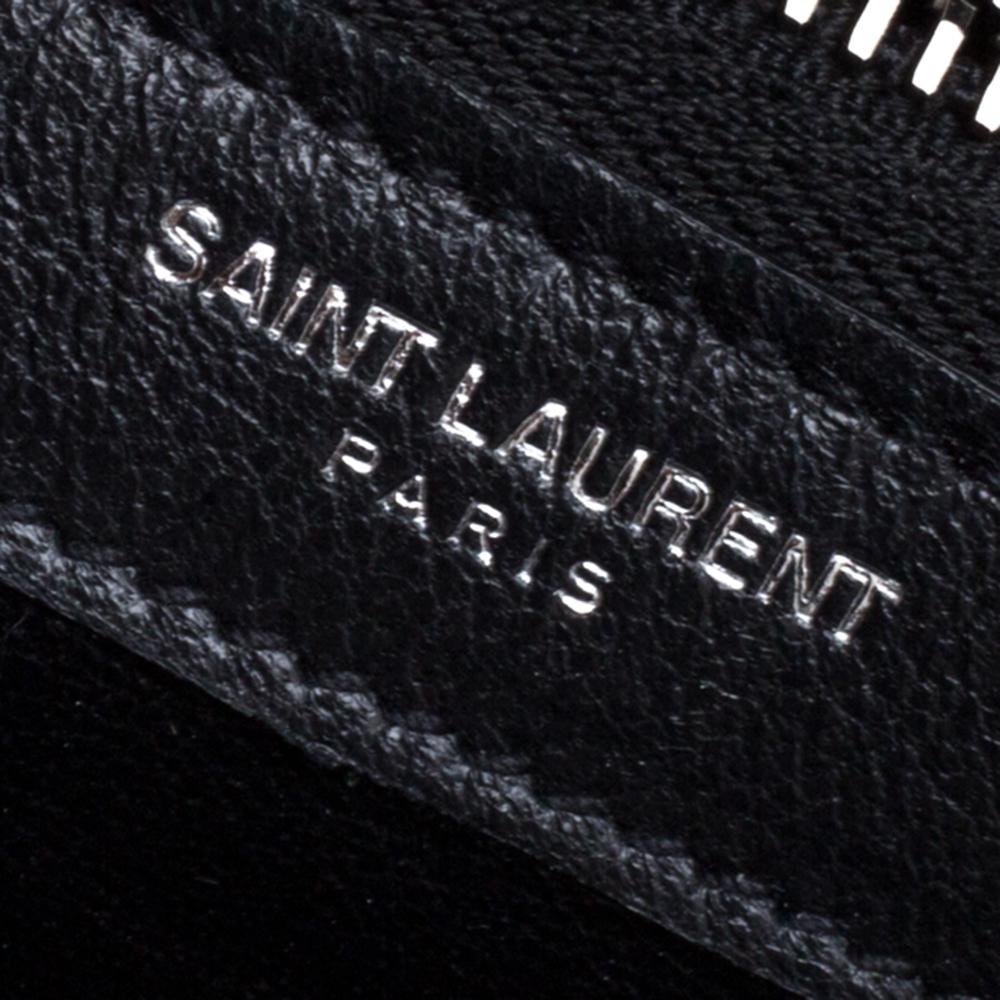 Saint Laurent Black Matelasse Leather Large College Top Handle Bag 5
