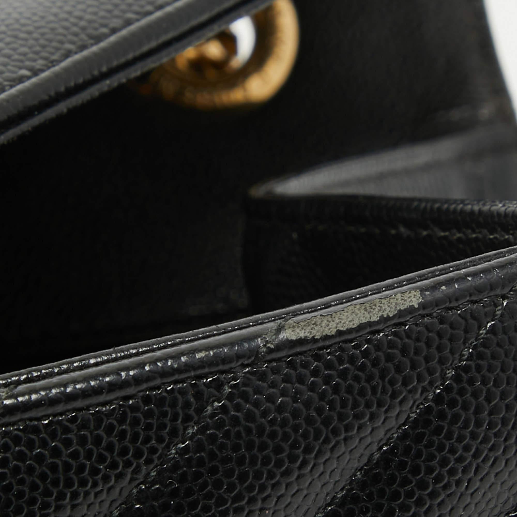 Saint Laurent Black Matelasse Leather Large Monogram Envelope Shoulder Bag 1