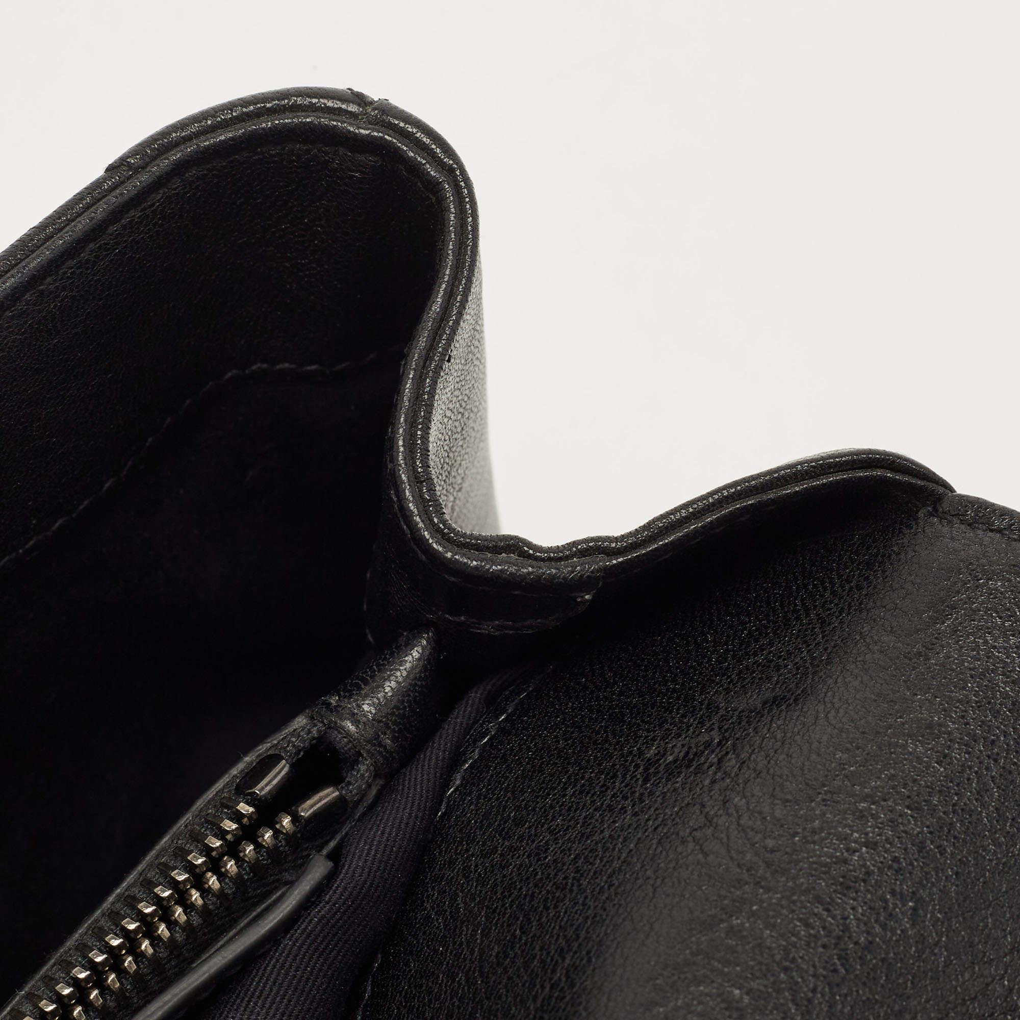 Saint Laurent Black Matelasse Leather Medium College Top Handle Bag 4