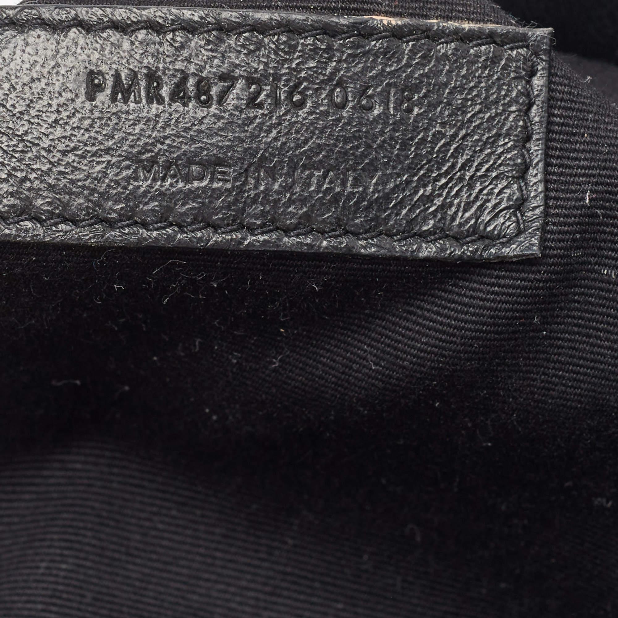 Saint Laurent Black Matelassé Leather Medium LouLou Shoulder Bag 8