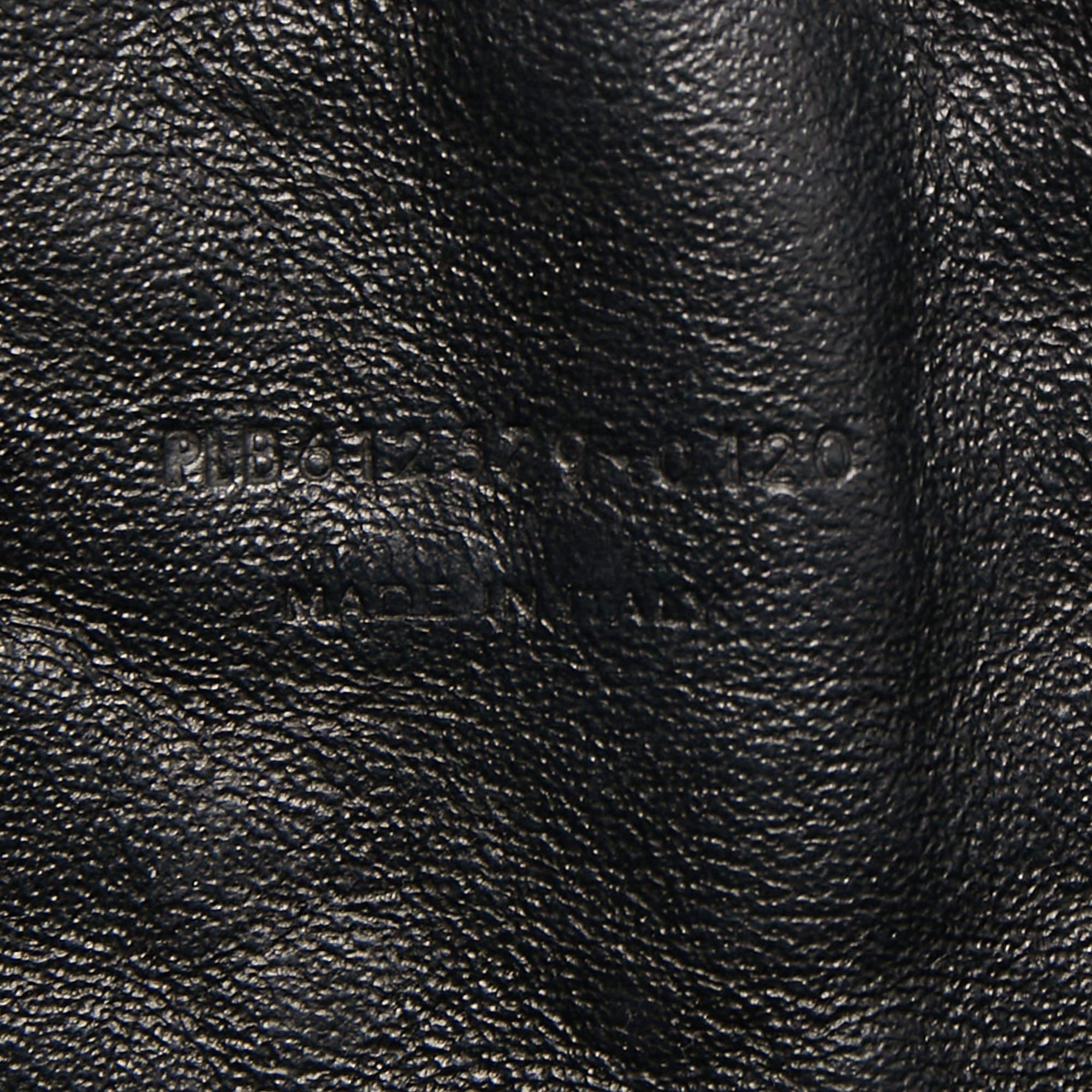 Saint Laurent Black Matelassé Leather Mini Lou Shoulder Bag 6