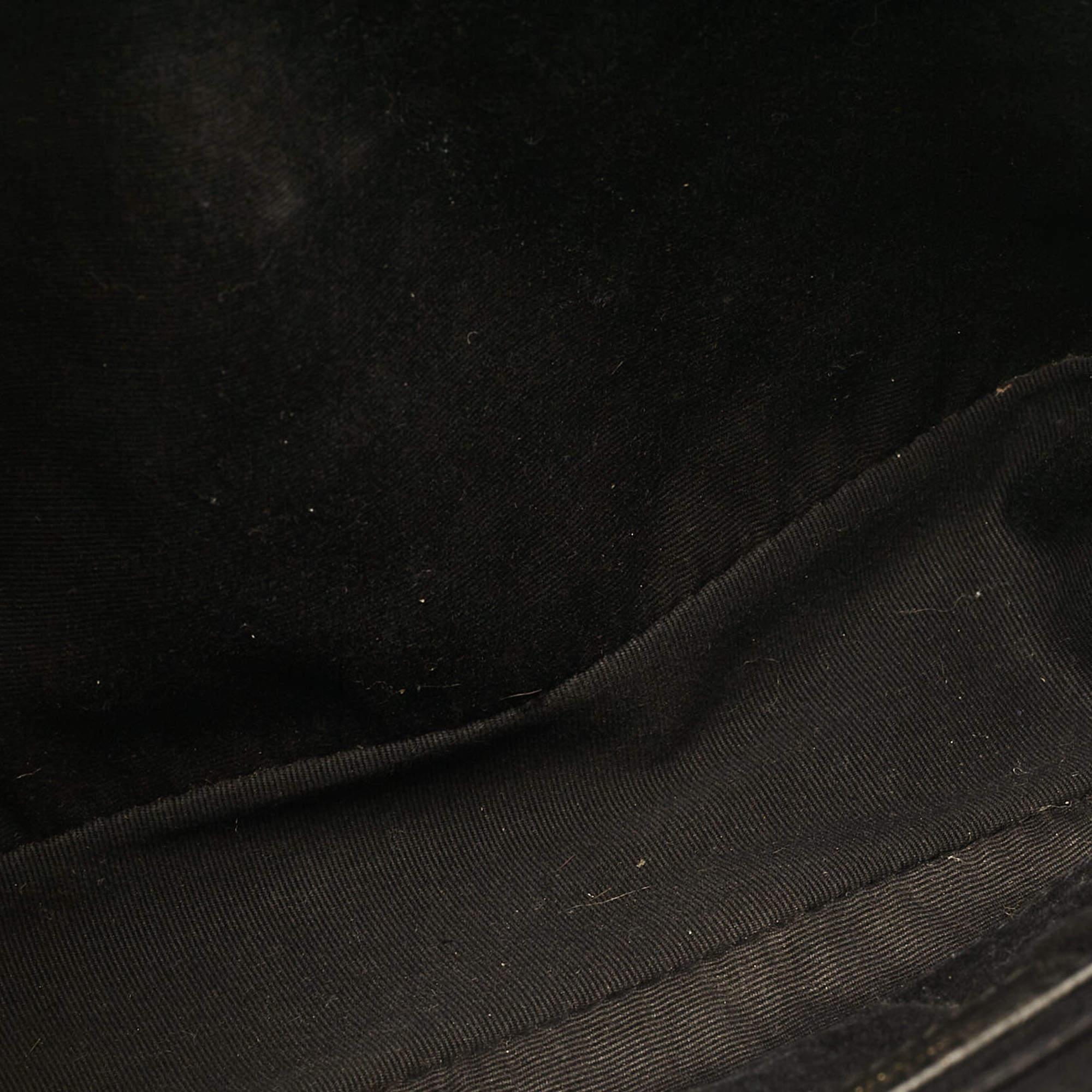 Saint Laurent Black Matelassé Leather Monogram Lou Camera Bag 3