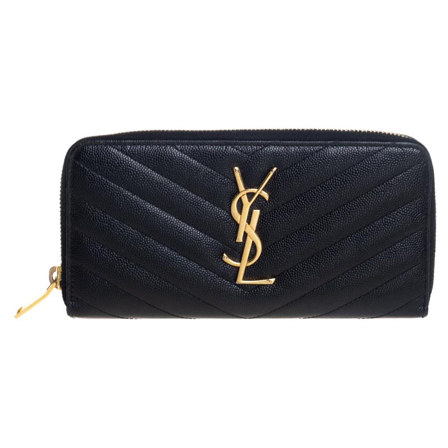 ysl monogram zip wallet