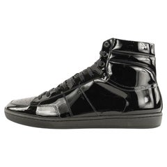 Saint Laurent Black Men's 43 US10 Patent Court Classic High Sneaker M418026