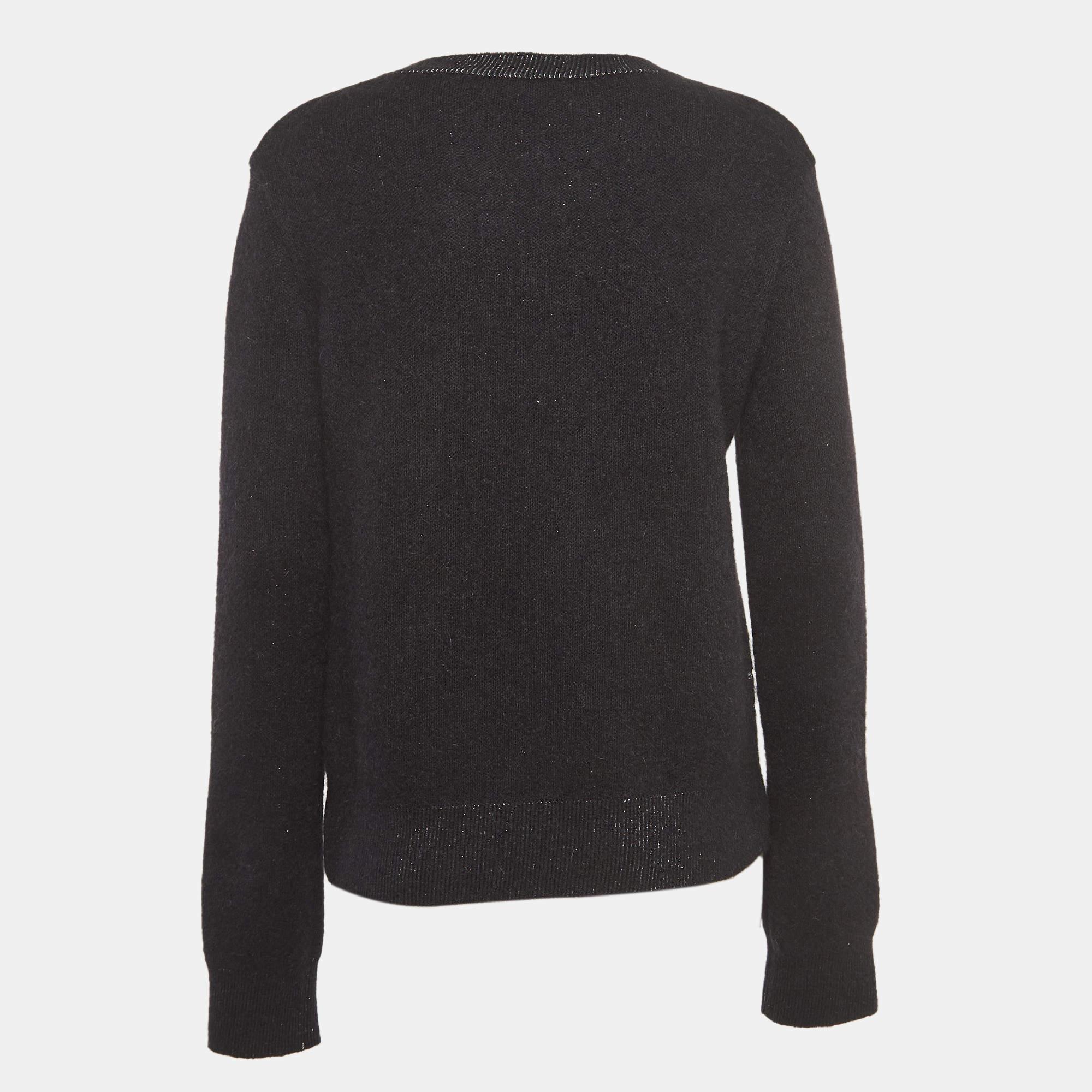A winter outing without a sweater is next to impossible. Thankfully, a stylish Saint Laurent sweater like this will always enrich your outfit effortlessly. Designed with quality fabrics, this sweater is both snug and stylish.

