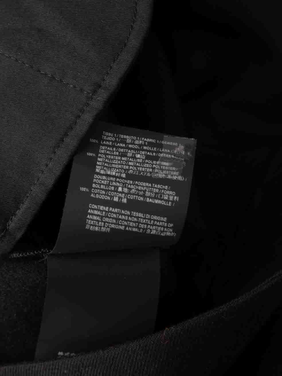 Saint Laurent Pantalon droit à bordures métalliques noir Taille L Pour femmes en vente