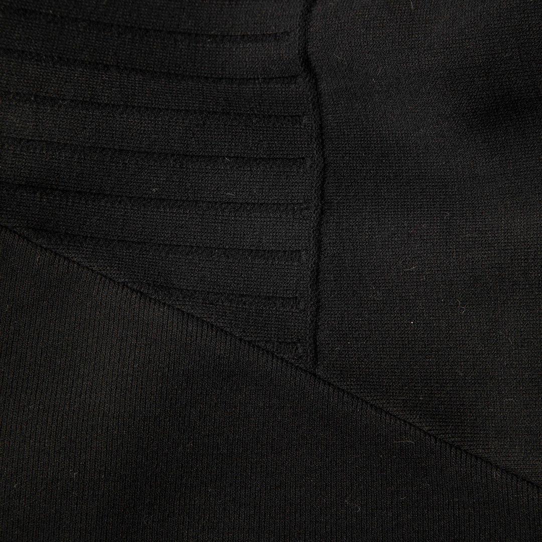 Nero Saint Laurent Black Midi Stretch Skirt Size M in vendita