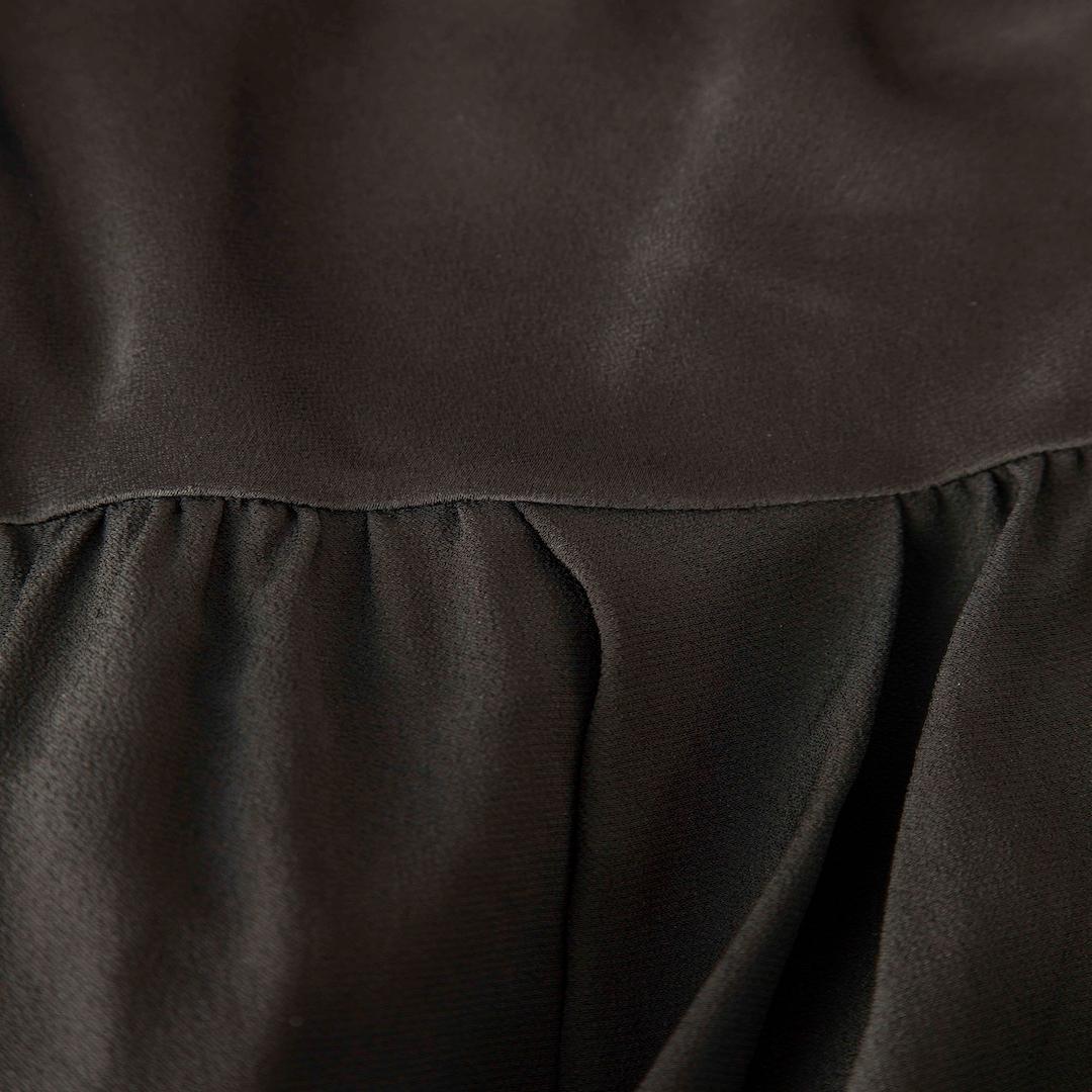 Women's Saint Laurent Black Mini Batwing Sleeve Dress Size M For Sale