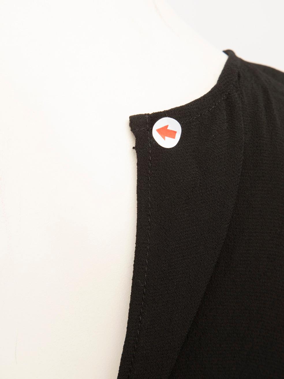 Saint Laurent Black Mini Batwing Sleeve Dress Size M For Sale 1