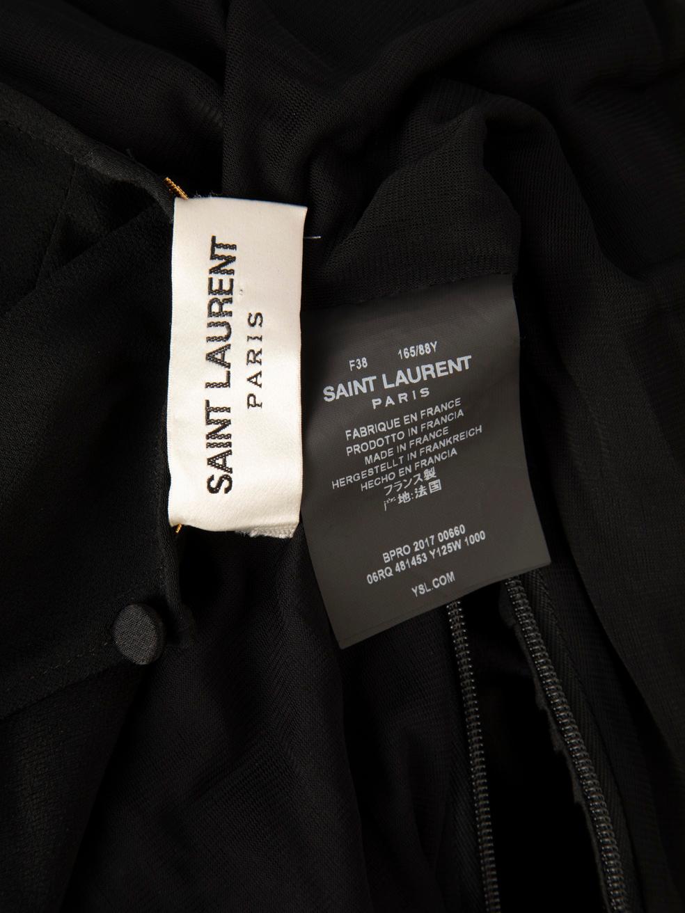 Saint Laurent Black Mini Batwing Sleeve Dress Size M For Sale 3