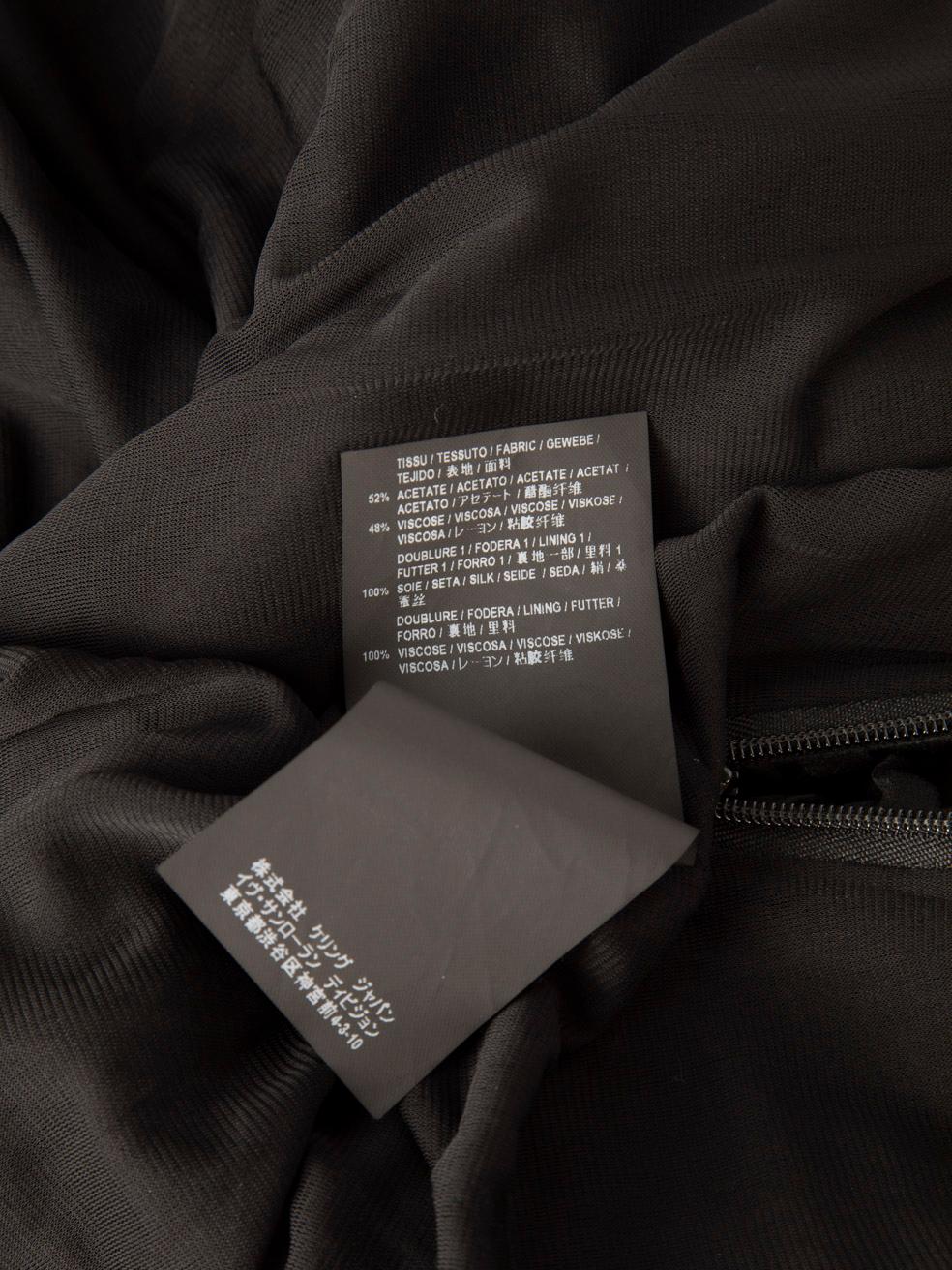 Saint Laurent mini-robe noire à manches bouffantes, taille M en vente 3