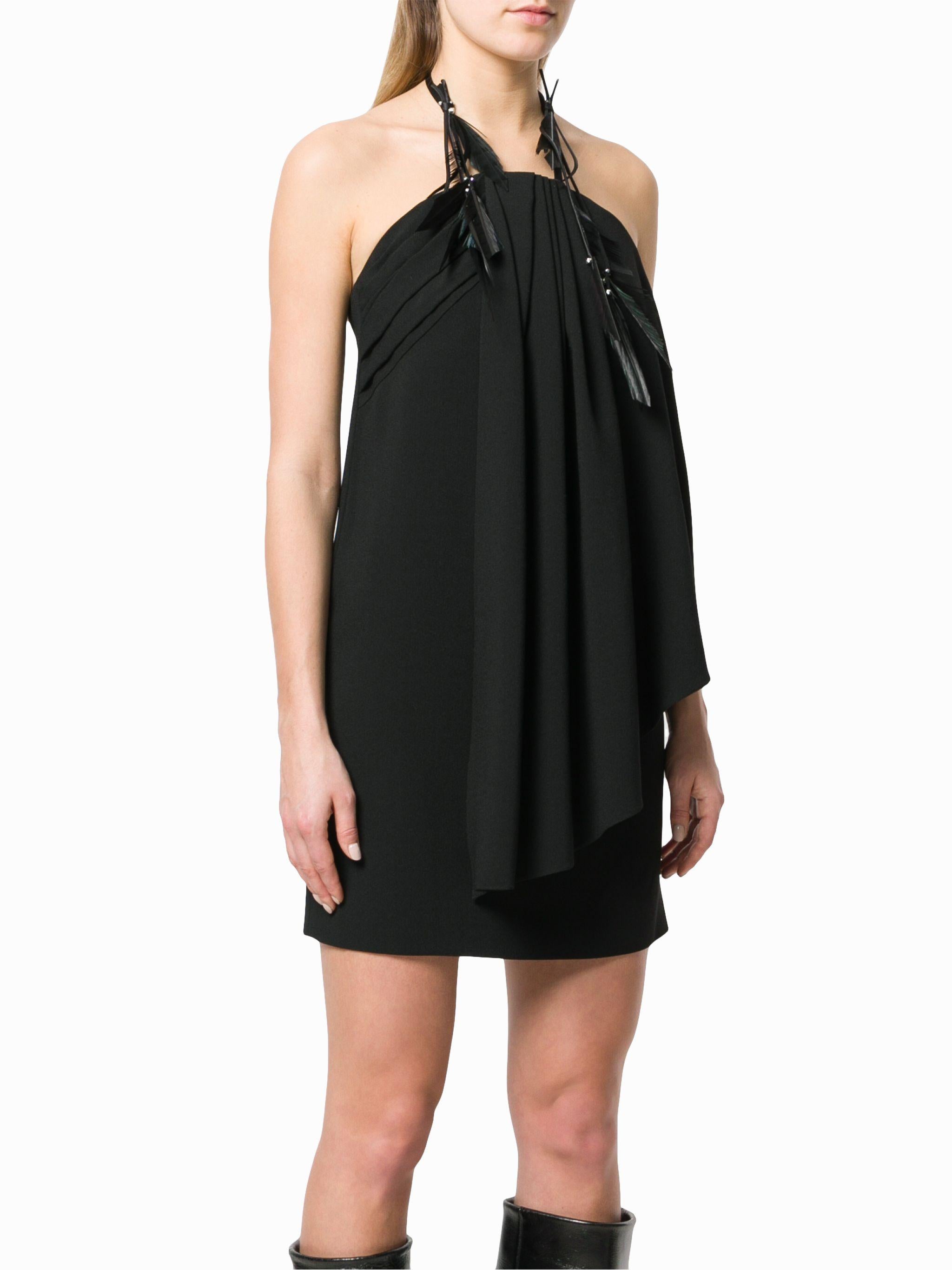 black silk crepe dress