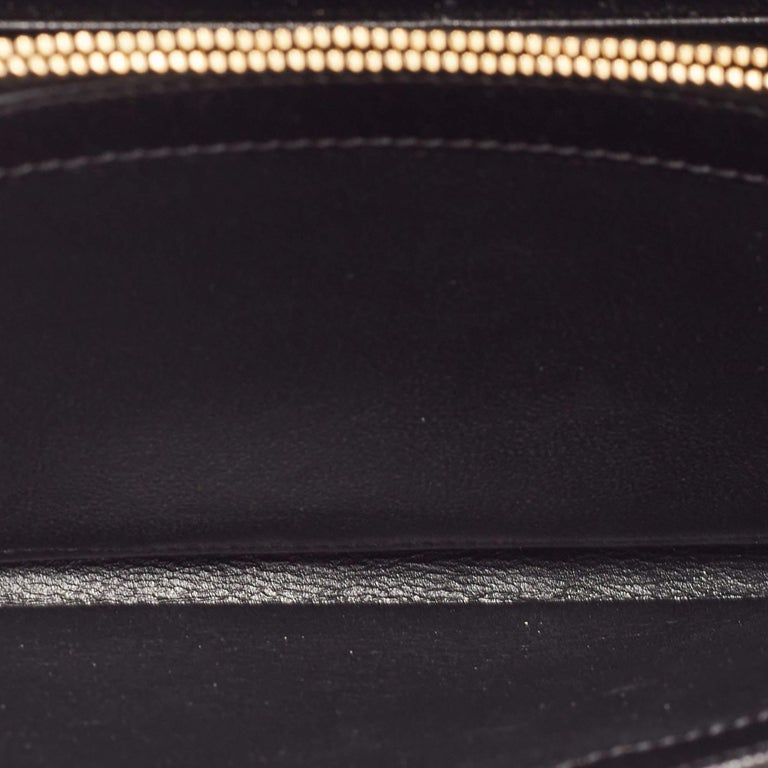 Saint Laurent Black Mix Matelassé Leather Monogram Envelope Wallet on Chain
