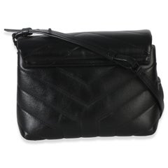 Saint Laurent Black Monochrome Calfskin Y Quilted Toy Loulou Crossbody