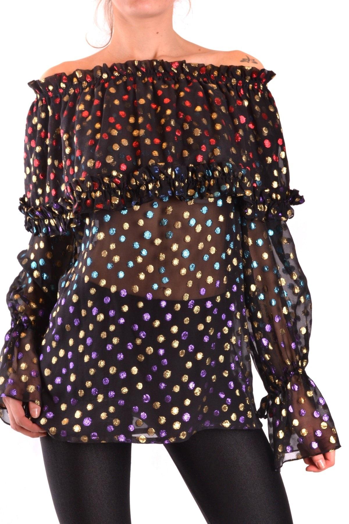 chiffon polka dot shirt