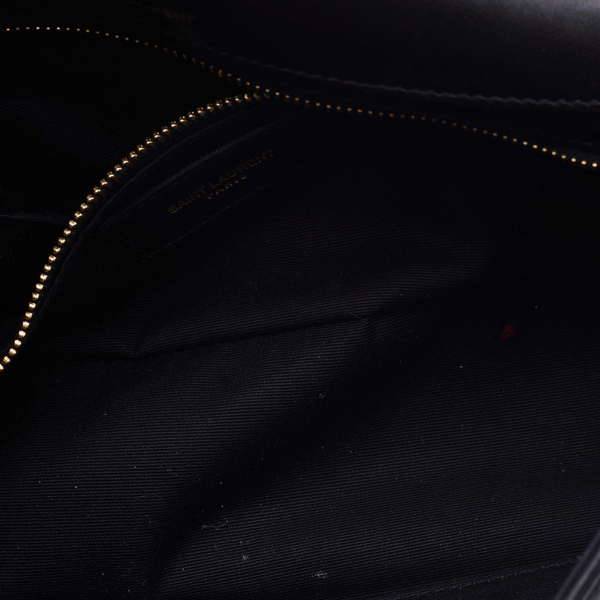 Saint Laurent Black Patchwork Leather Jamie Shoulder Bag 6
