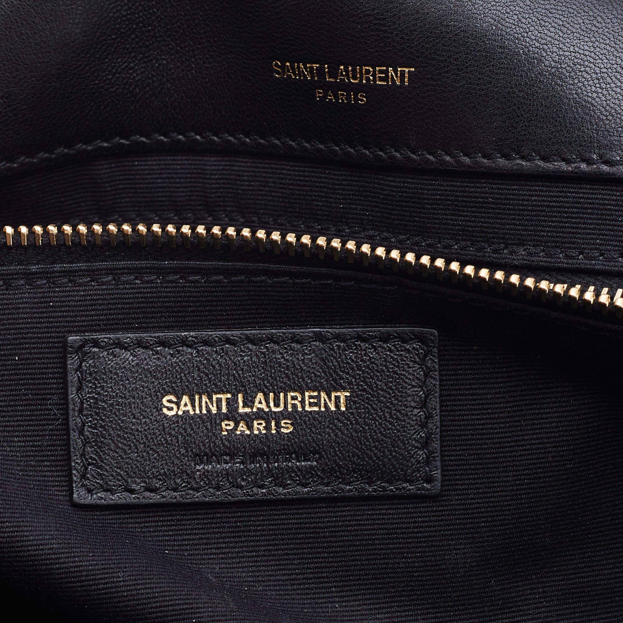 Saint Laurent Black Patchwork Leather Jamie Shoulder Bag 7