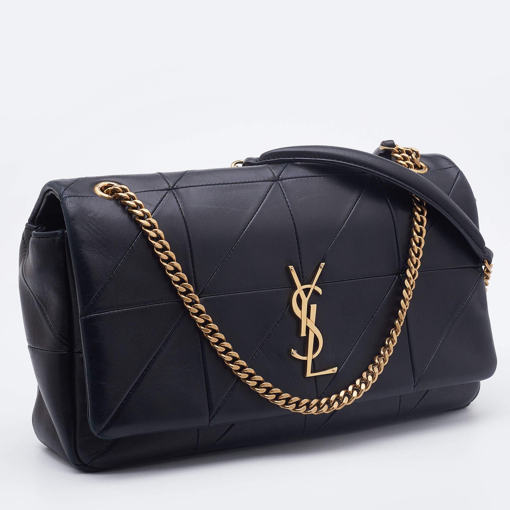 Women's Saint Laurent Black Patchwork Leather Jamie Shoulder Bag