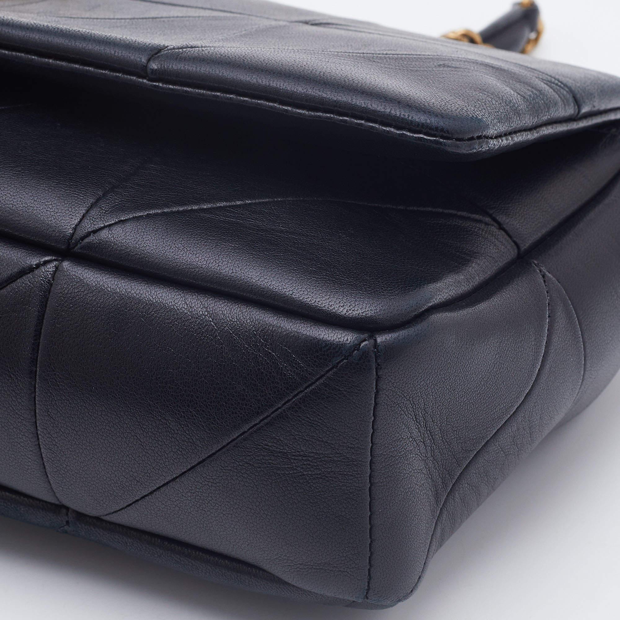 Saint Laurent Black Patchwork Leather Jamie Shoulder Bag 2