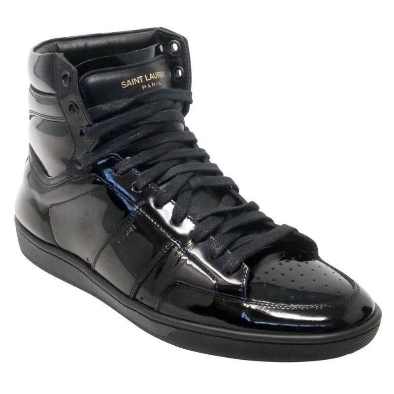 Saint Laurent Black Patent High-top 8 Sneakers

These sold out Saint Laurent High Top Sneakers are a must! Featuring leather uppers, elegant patent leather panel details, and comfortable rubber soles. These sneakers are just the thing you need to