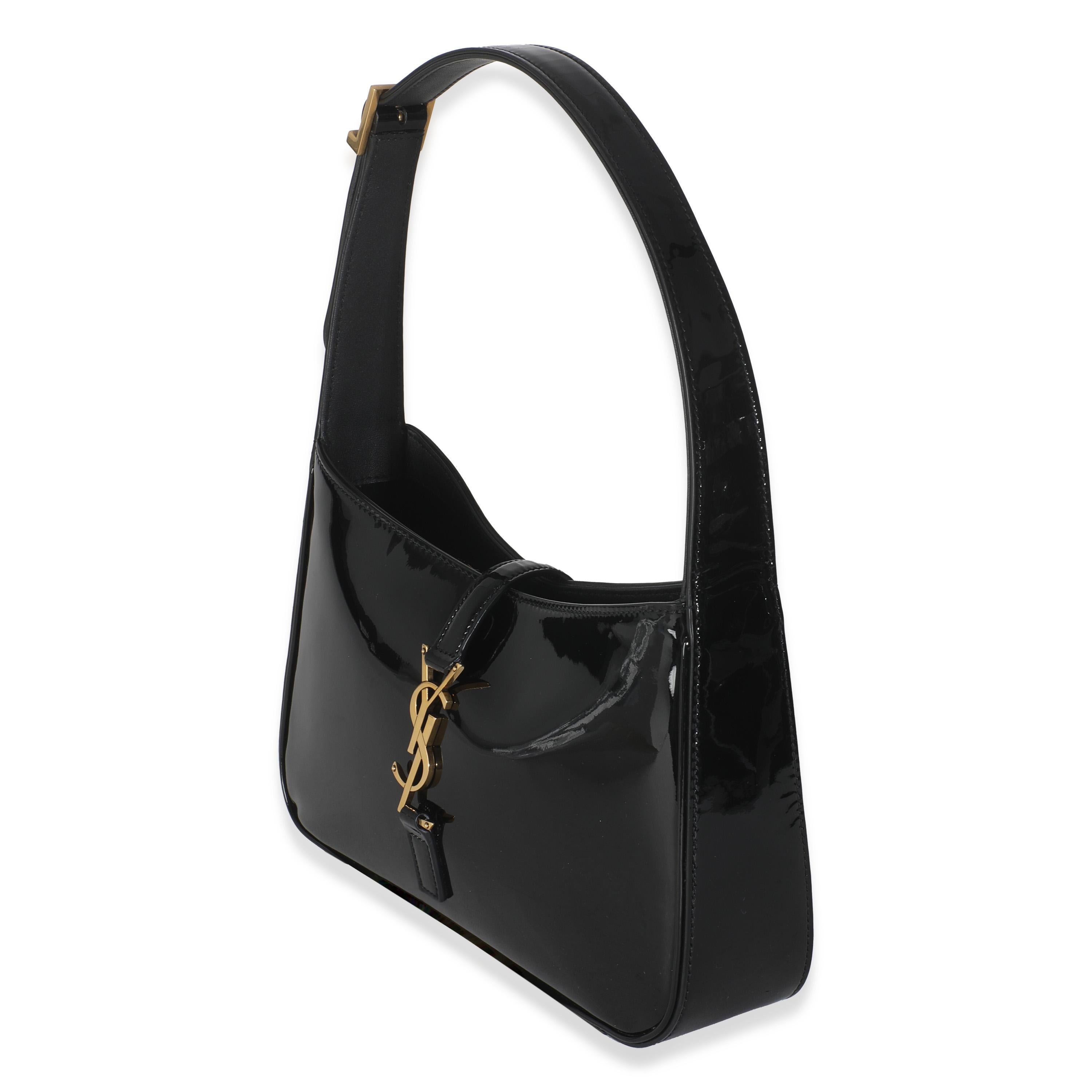 Donna Saint Laurent Brevetto Nero Le 5 a 7 Hobo in vendita