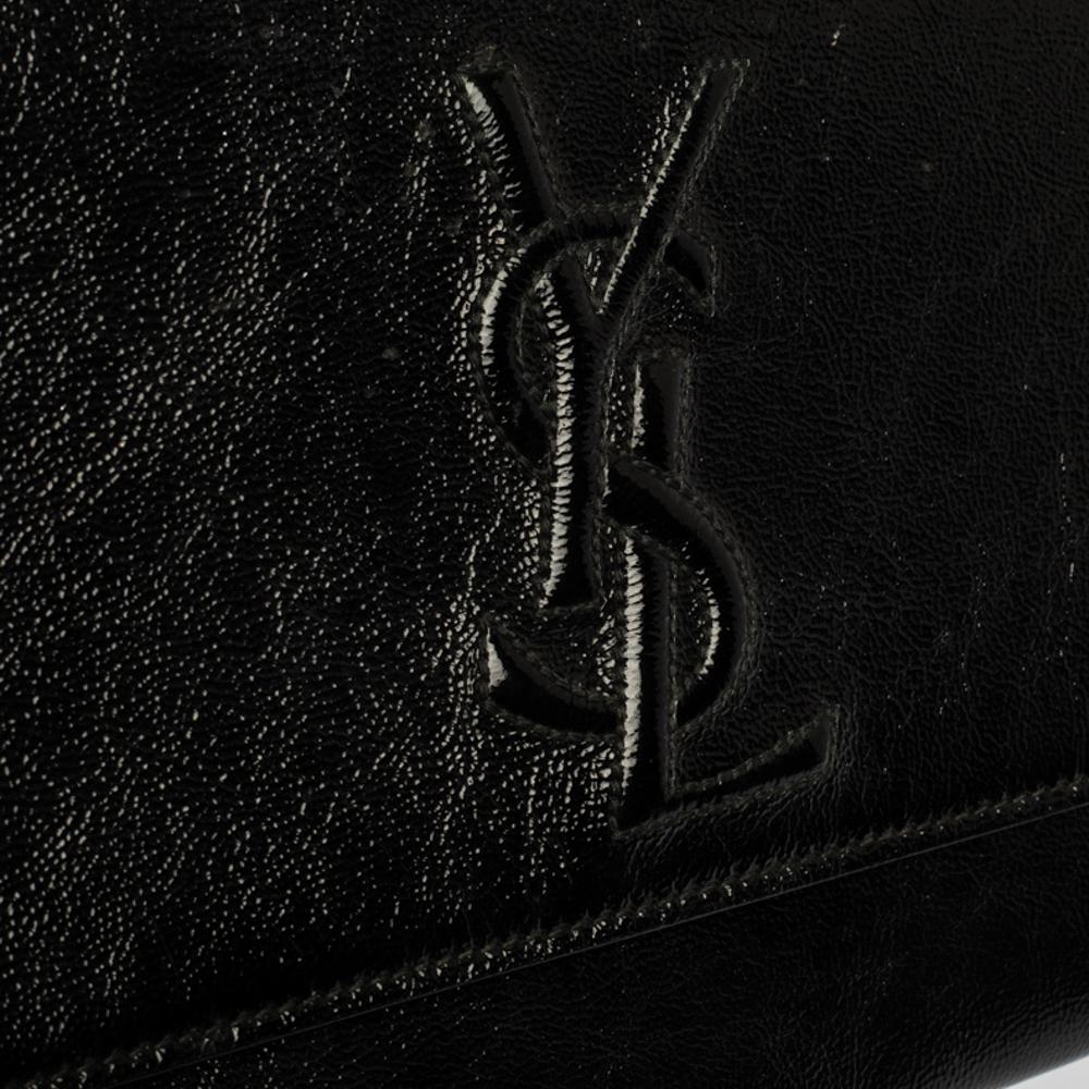 Saint Laurent Black Patent Leather Belle De Jour Clutch 6