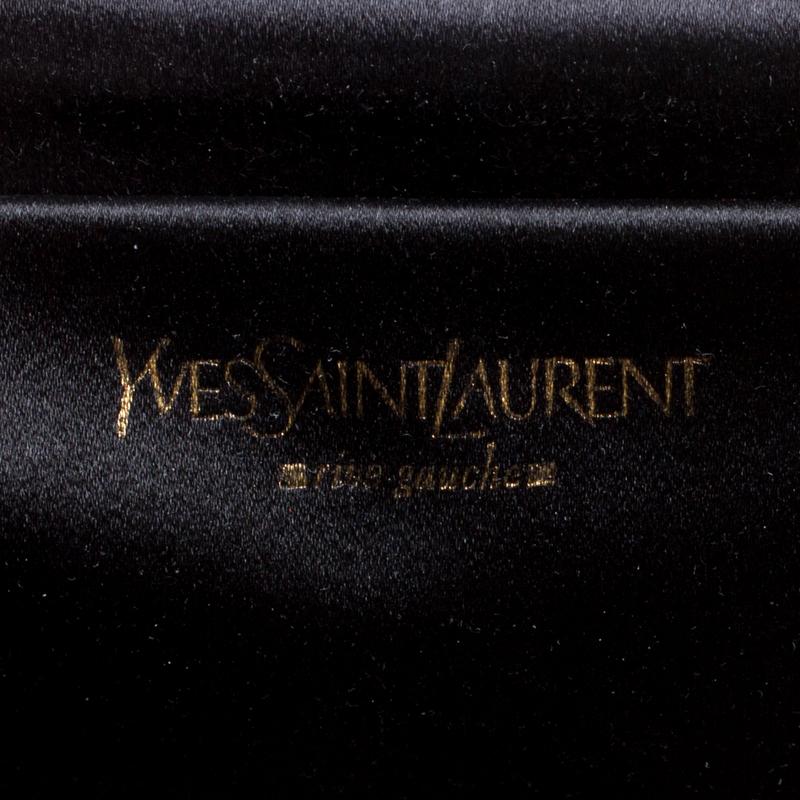 Saint Laurent Black Patent Leather Belle De Jour Flap Clutch 7