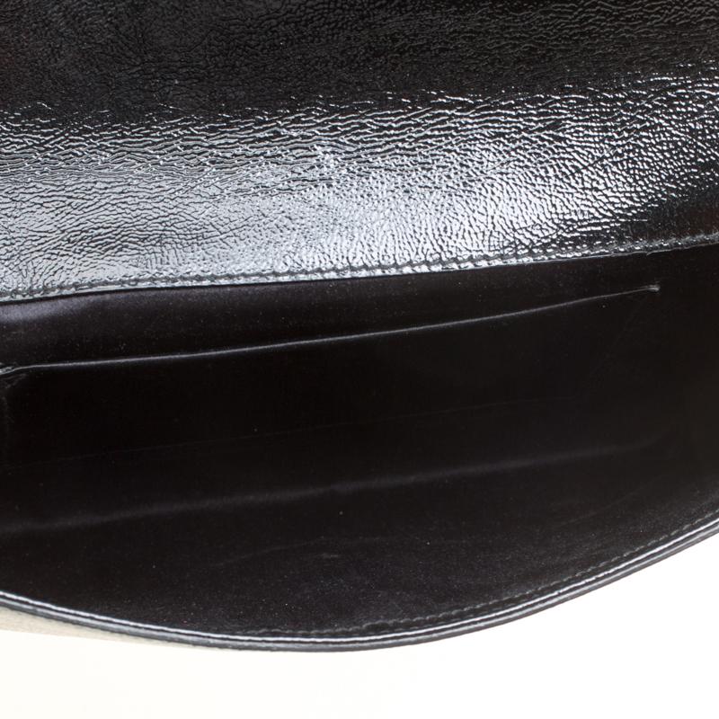 Saint Laurent Black Patent Leather Belle De Jour Flap Clutch 3