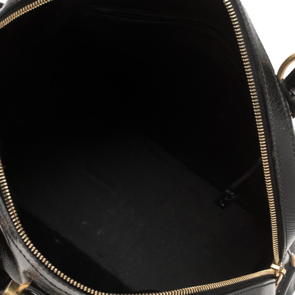 Saint Laurent Black Patent Leather Large Muse Bag 2