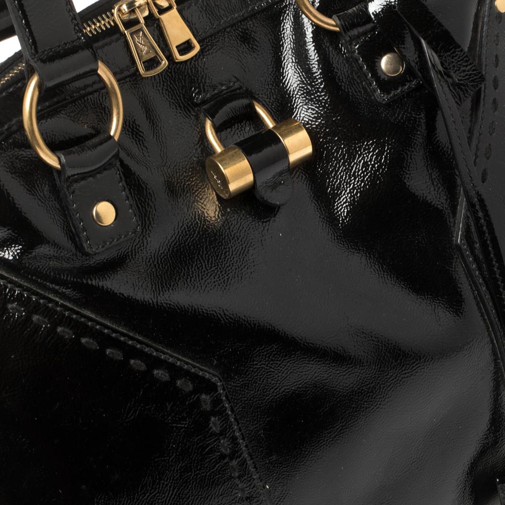 Saint Laurent Black Patent Leather Large Muse Bag 3