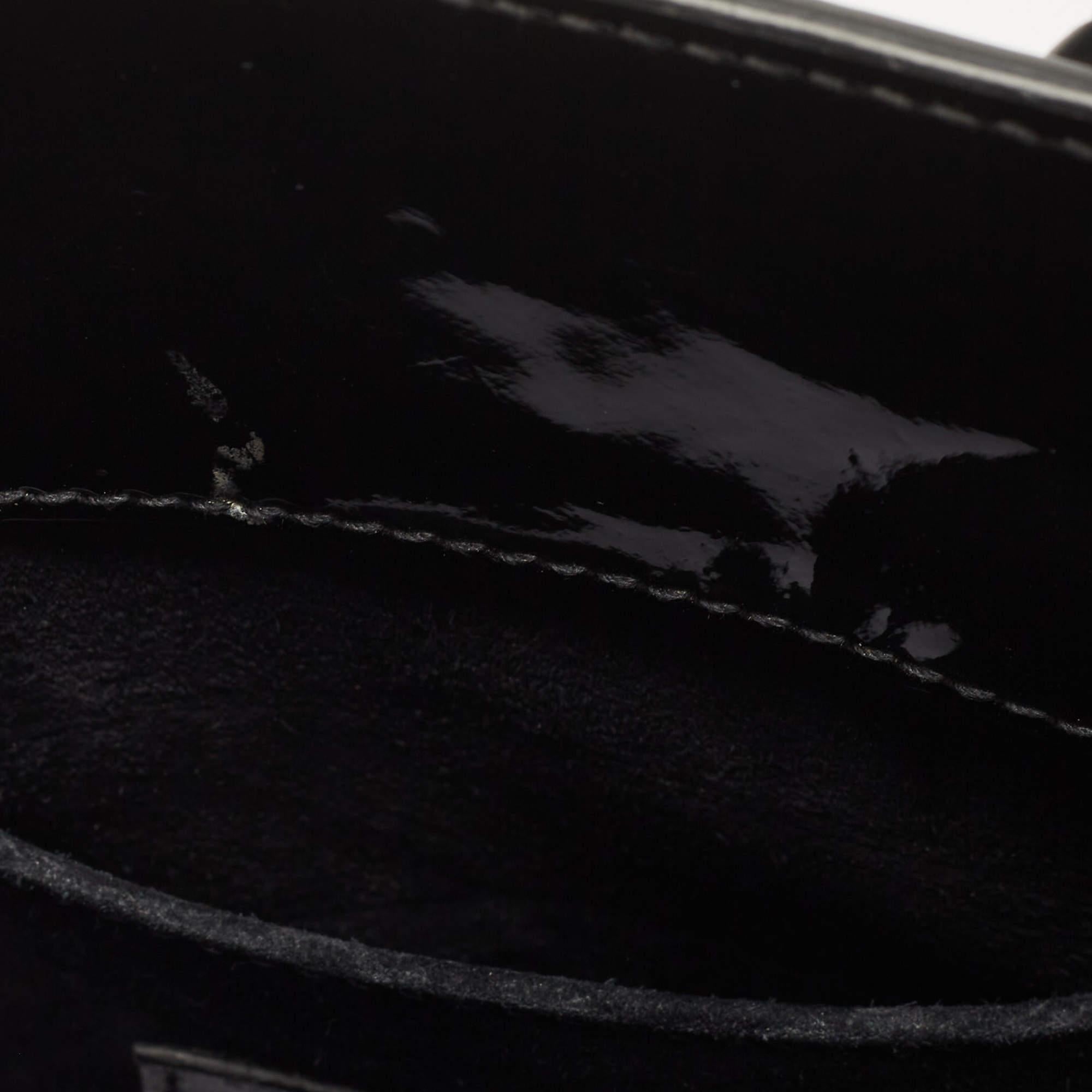 Saint Laurent Black Patent Leather Nano Classic Sac De Jour Tote 6