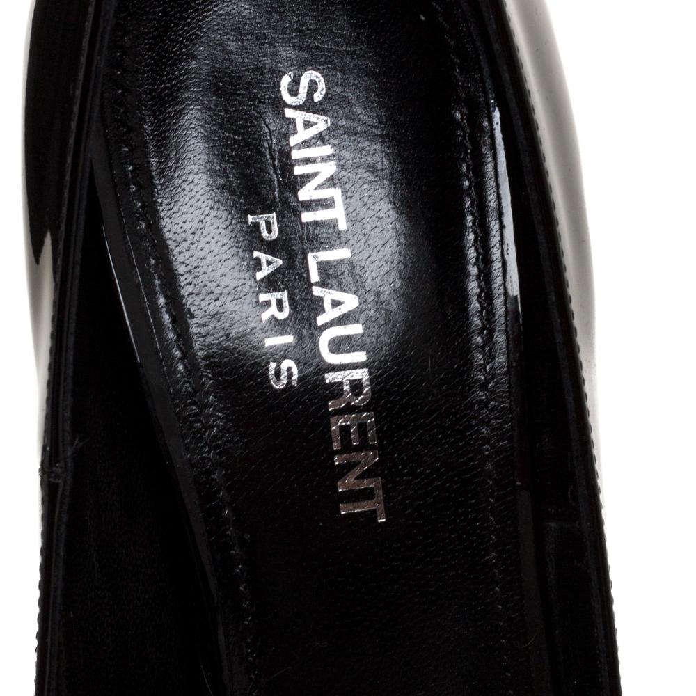 Saint Laurent Black Patent Leather Opyum Pumps Size 37 2