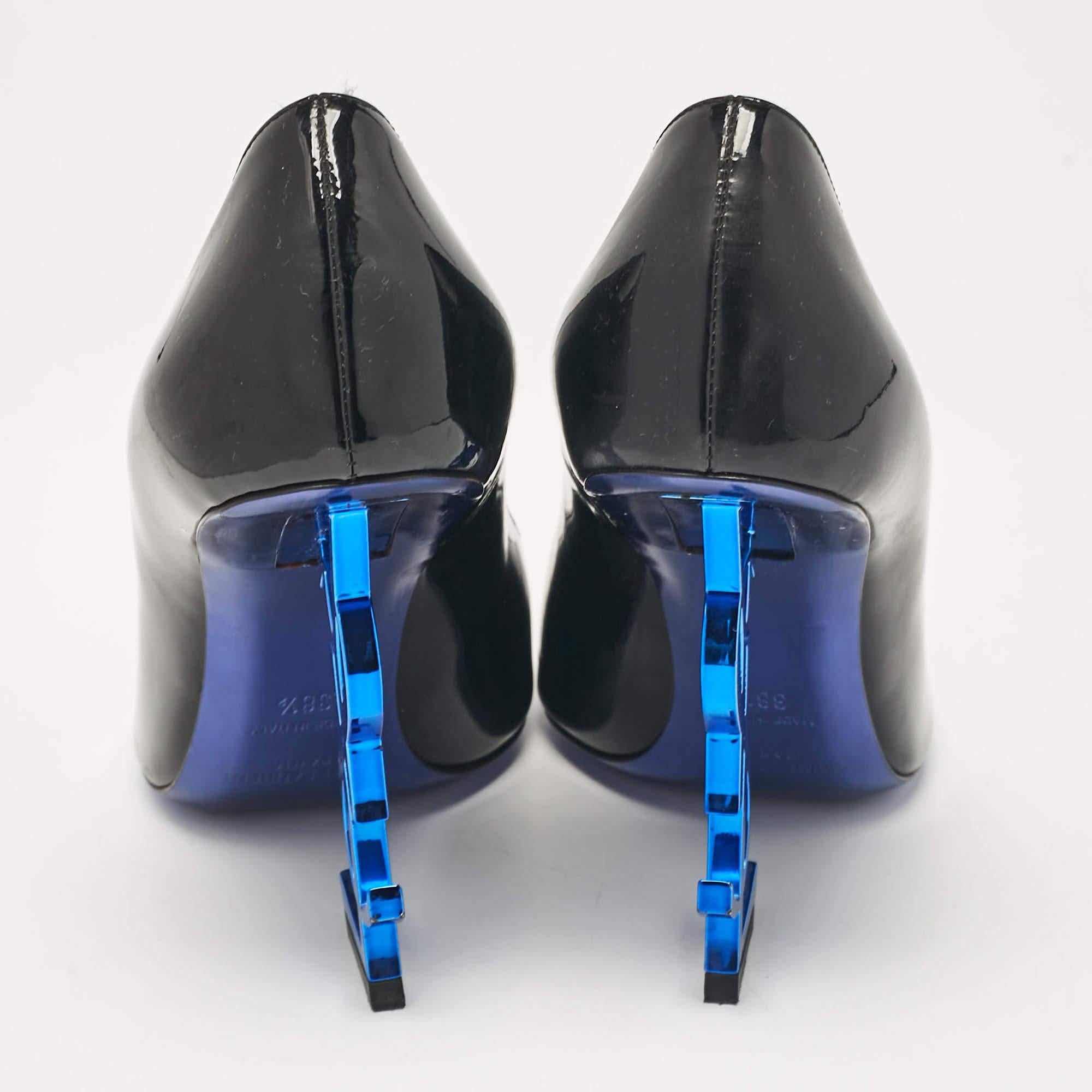 Saint Laurent Black Patent Leather Opyum Pumps Size 38.5 1