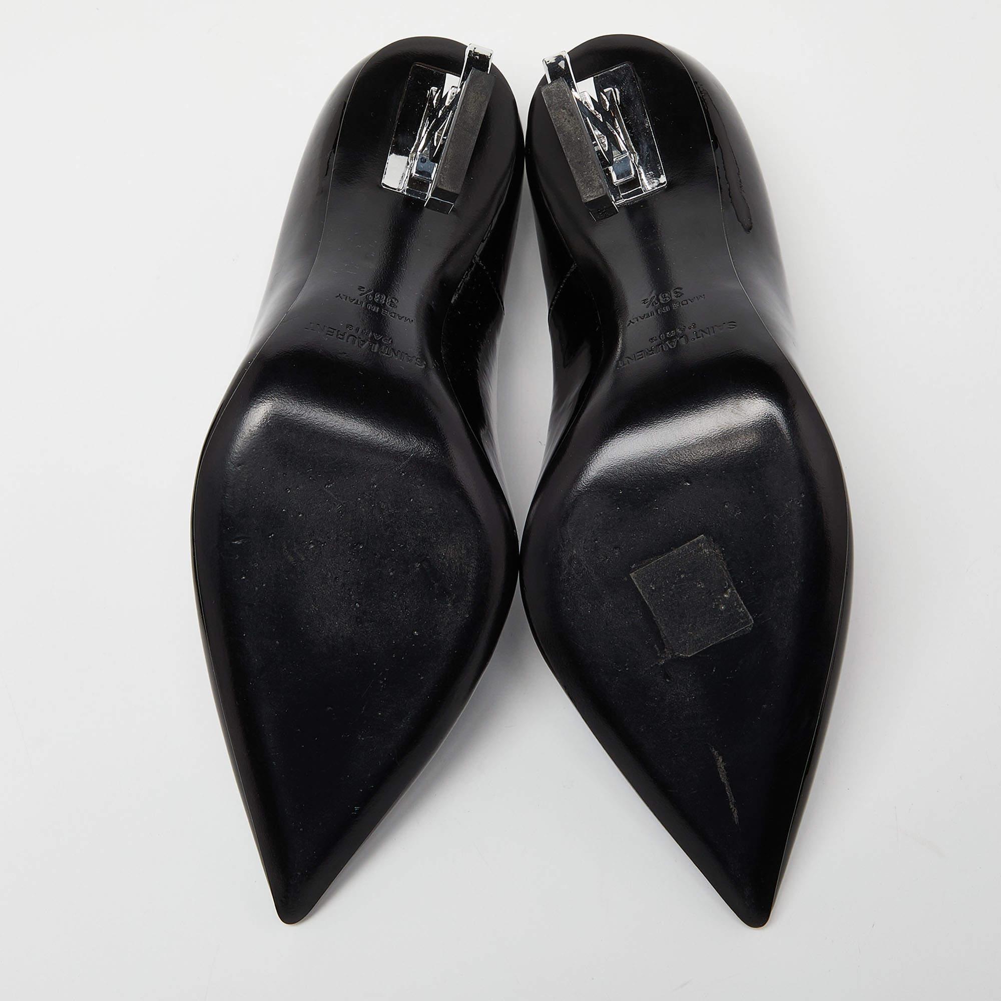Saint Laurent Black Patent Leather Opyum Pumps Size 38.5 1