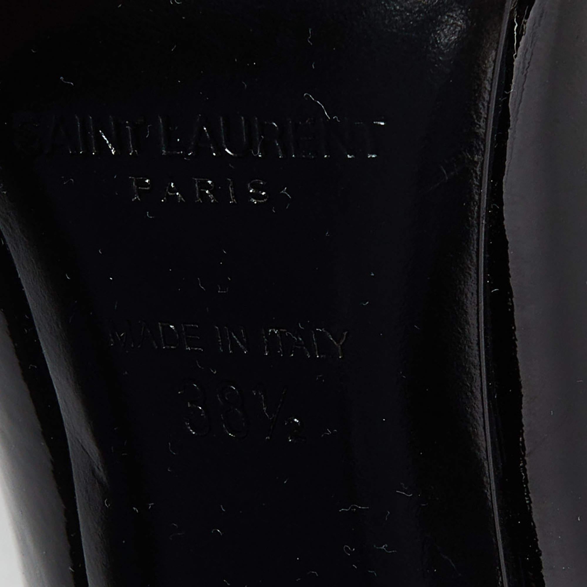 Saint Laurent Black Patent Leather Opyum Pumps Size 38.5 2